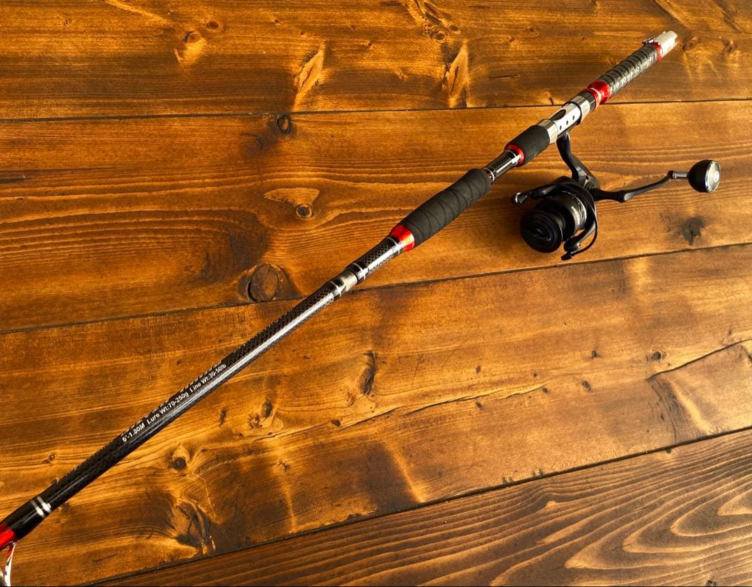 新品　釣り竿セット　ジギングロッド　船釣り　3ピースパックロッド　スロージギング