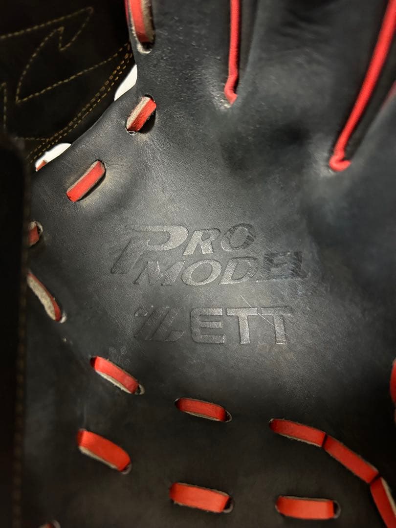 ZETT 硬式野球グローブ 黒/赤