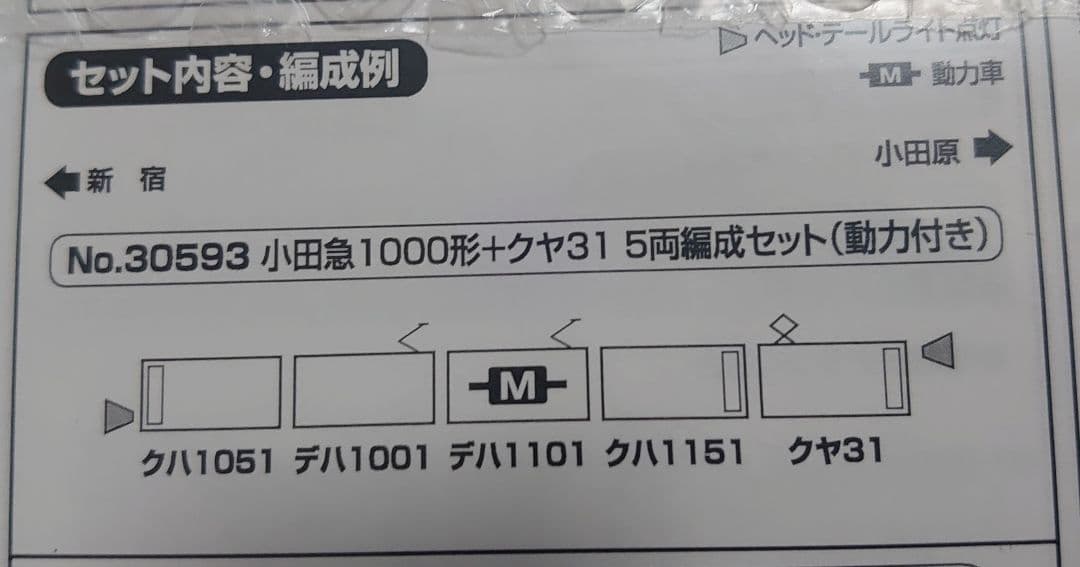 5両 密連TN付仕上 小田急 1000形＋クヤ31形 テクノインスペクター