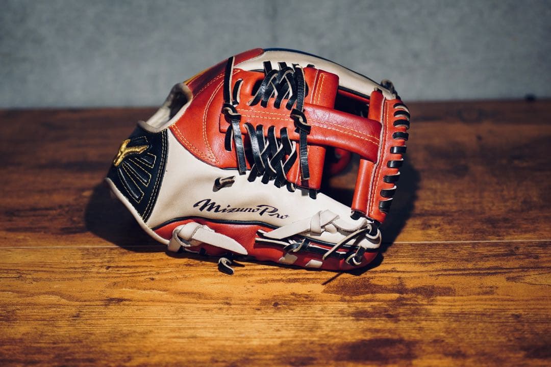 p*a様 m*o様 ミズノプロ 限定オーダー 軟式用 内野手用グラブ　レインボー