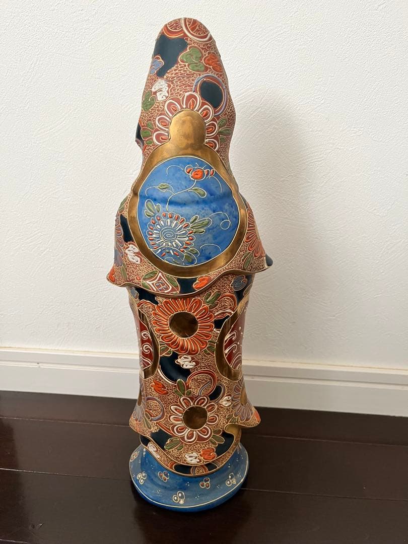 九谷焼　観音菩薩像　観音様　九谷菊仙　アンティーク　優しいお顔　約40㎝超え
