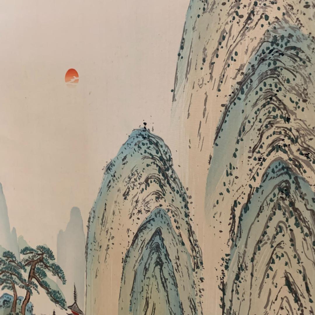 蓬莱仙境 掛け軸 送料込み☆