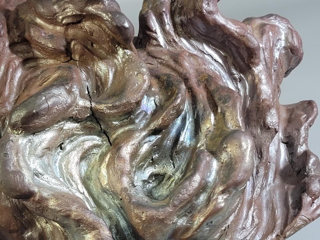 古い備前 雲龍 置物 時代箱 DT405