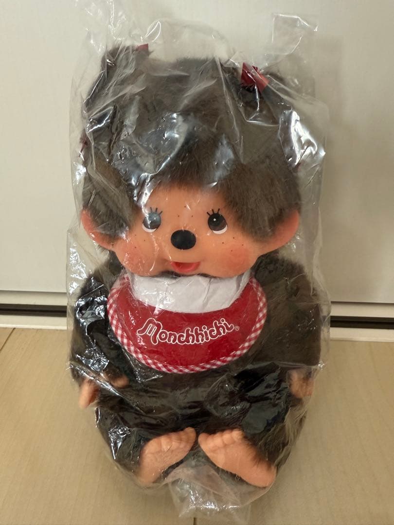 〈土日割引〉【完売商品】ツインテール モンチッチぬいぐるみ Mサイズ シール付き