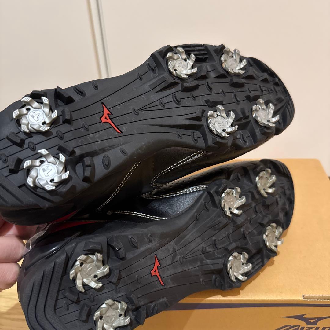 Mizuno LS-035 ゴルフシューズ ブラック/レッド