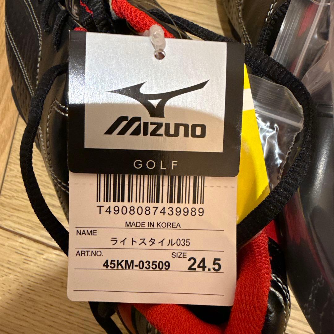 Mizuno LS-035 ゴルフシューズ ブラック/レッド