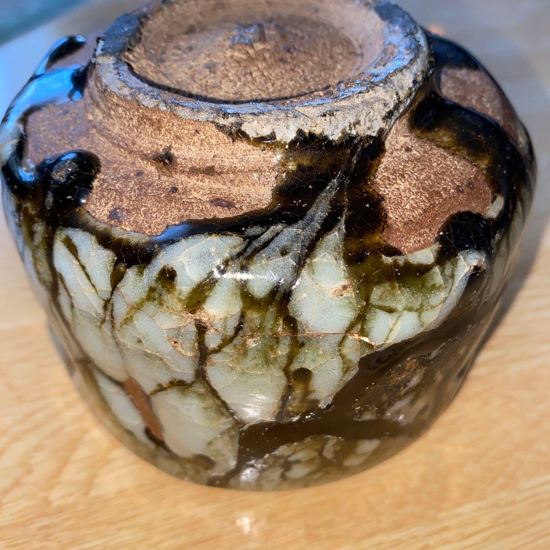 斑唐津　小服茶碗　桃山ー江戸初期　継ぎ有り