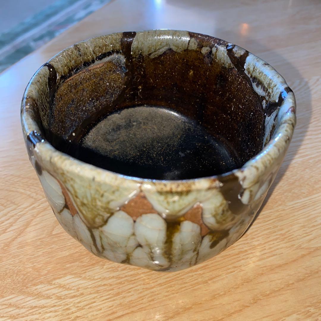 斑唐津　小服茶碗　桃山ー江戸初期　継ぎ有り