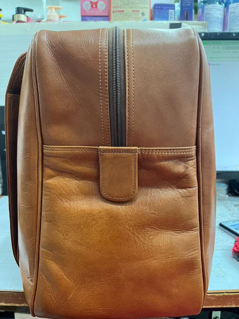 ★美品★MARUEM　本革　スクエア　ボストンバッグ　旅行鞄　レトロ　キャメル