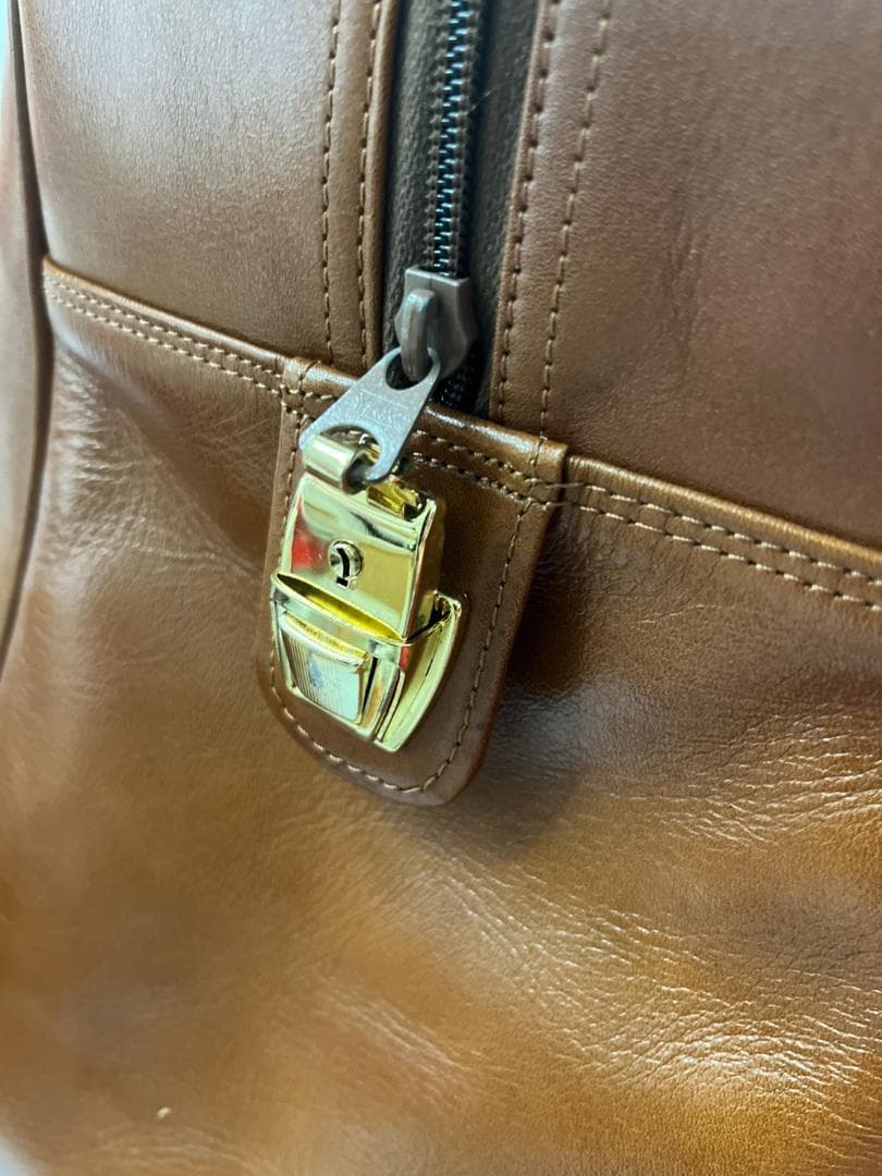 ★美品★MARUEM　本革　スクエア　ボストンバッグ　旅行鞄　レトロ　キャメル