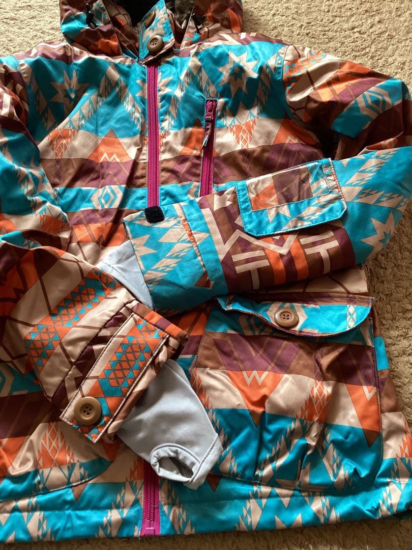 SECRET GARDENレディースＳスノボウェアスキーウェア手袋ニット帽付