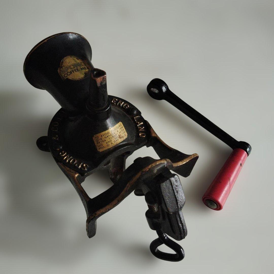 【アンティーク】SPONG コーヒーミル＃イギリスコーヒーミル