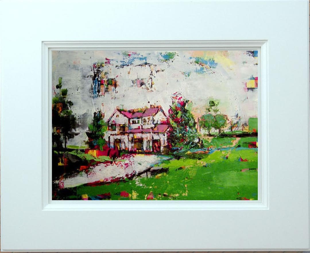 油絵 菅家令子 絵 絵画 インテリア uF6-060704 風景