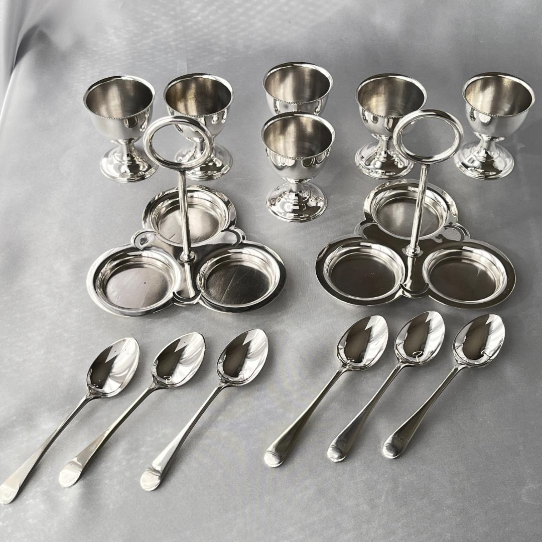 【英国】エッグクルーゼ 2個組 エッグカップ / スタンド / スプーン