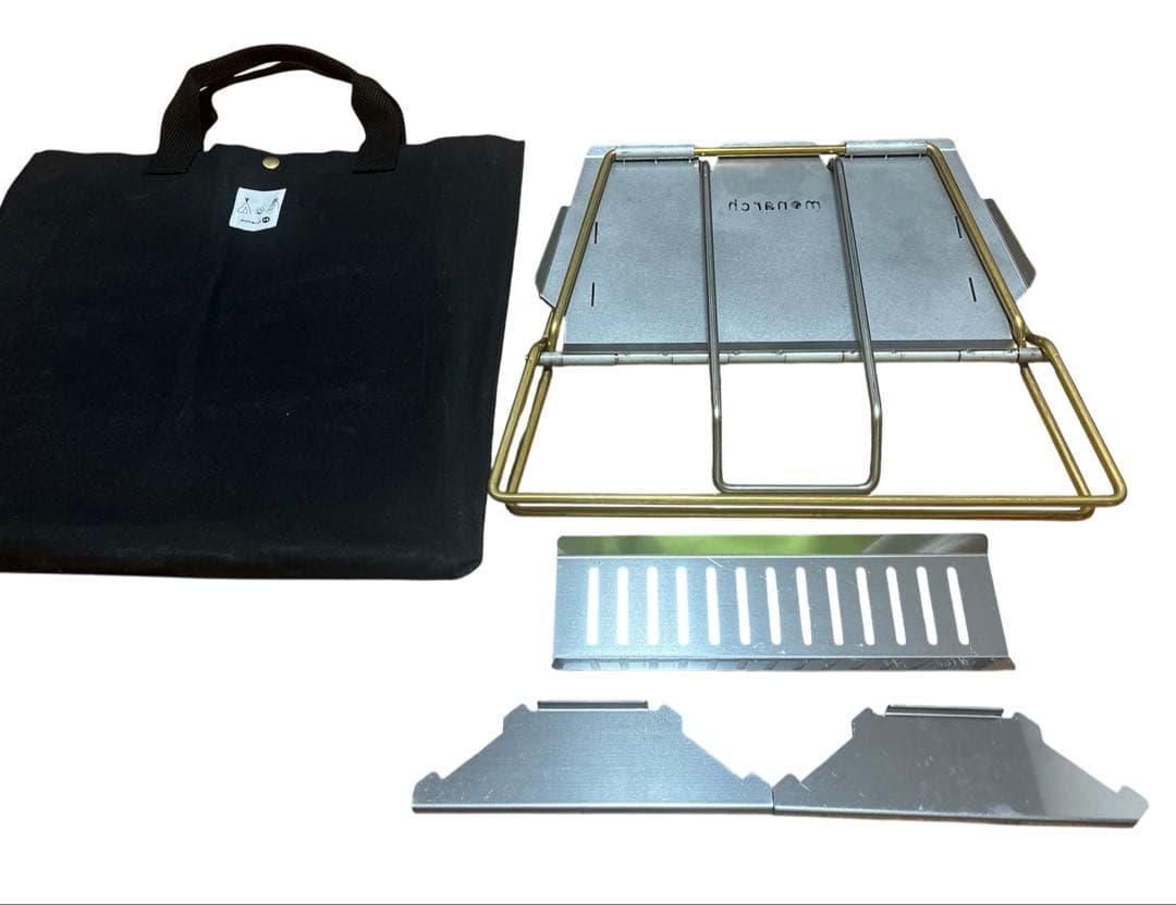 monarch fire base 真鍮×ステンレスのワンタッチ焚き火台