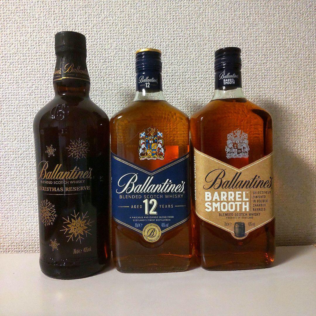 バランタインクリスマスリザーブ2025、12年、スムースバレル3点セット