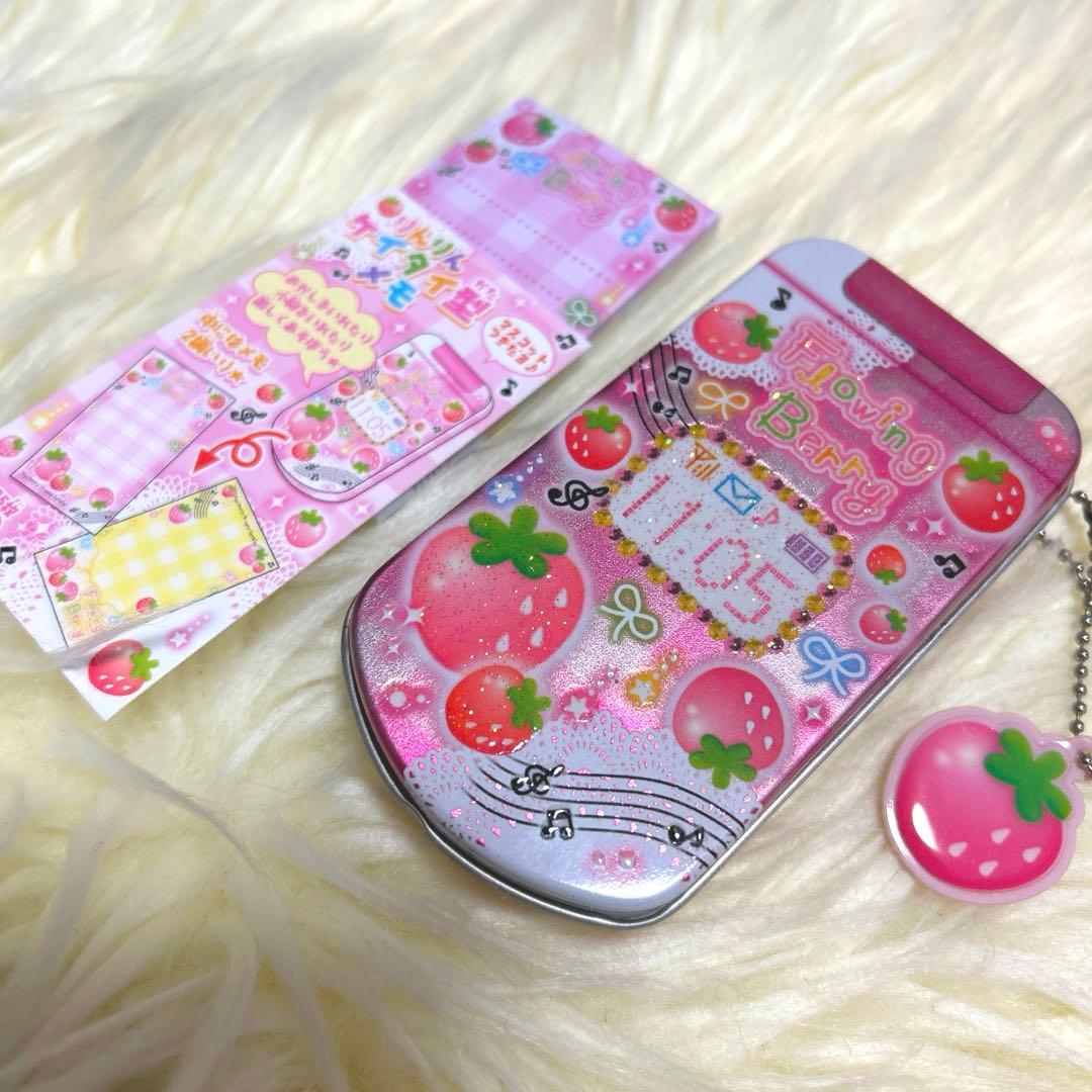 【激レア】ケイタイ型　メモ　イチゴ　廃盤