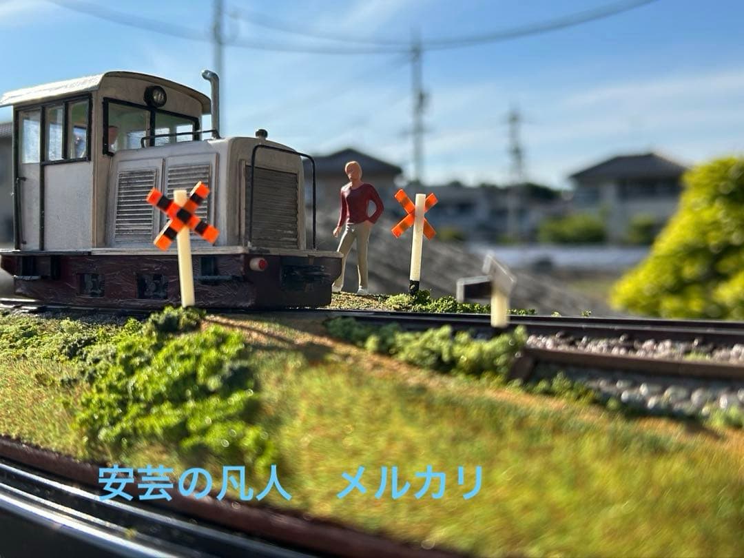 Oゲージナロー(軌間16.5mm、1/45)03踏切のある風景アクリルケース付