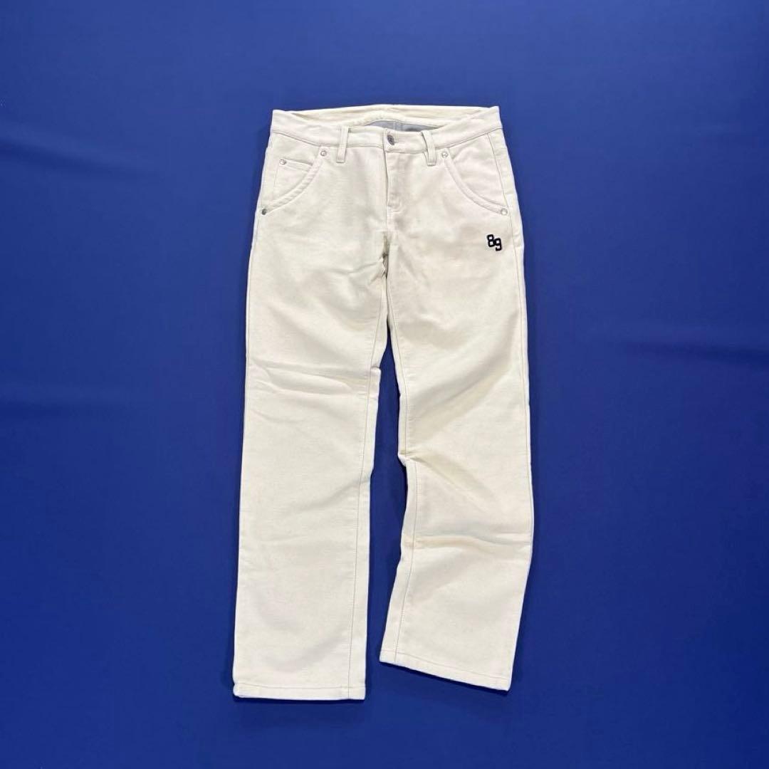 パーリーゲイツ　ロングパンツ　1/M 裏起毛　アイボリー系　ベージュ系