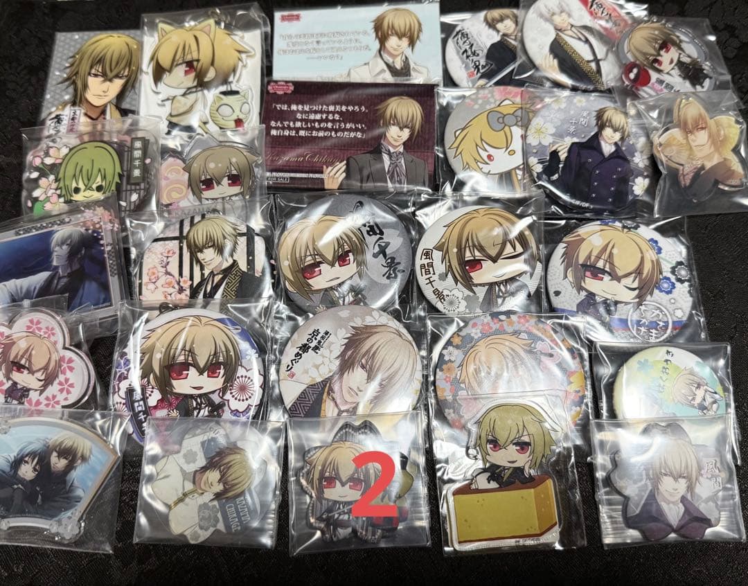 薄桜鬼 風間千景 グッズ 缶バッジ まとめ売り