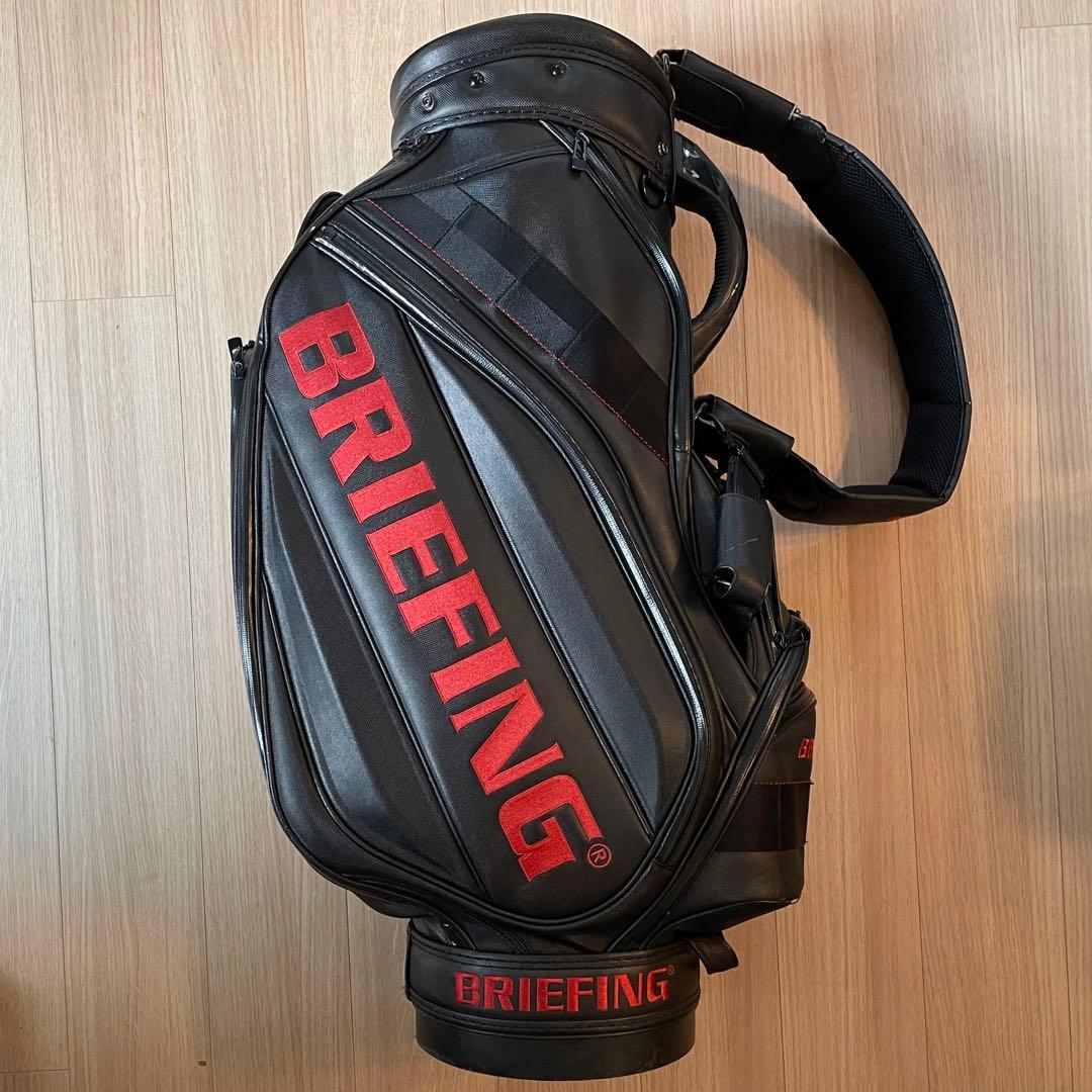 BRIEFING ゴルフキャディバッグ ブラック/レッド