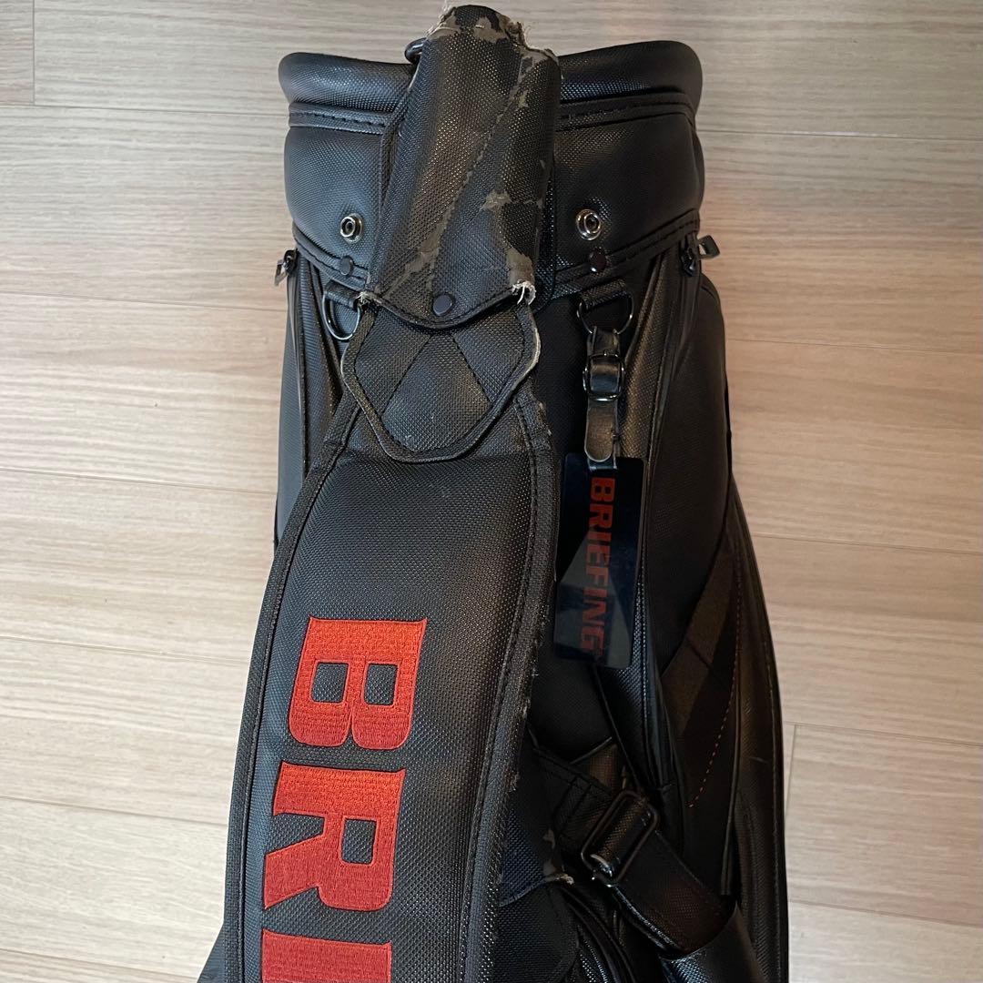 BRIEFING ゴルフキャディバッグ ブラック/レッド