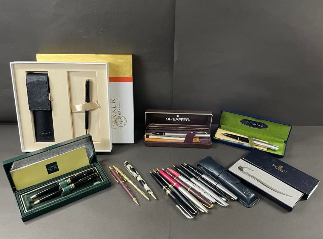 CROSS SHEAFFER 14K 18K万年筆ボールペンまとめ売り15本以上