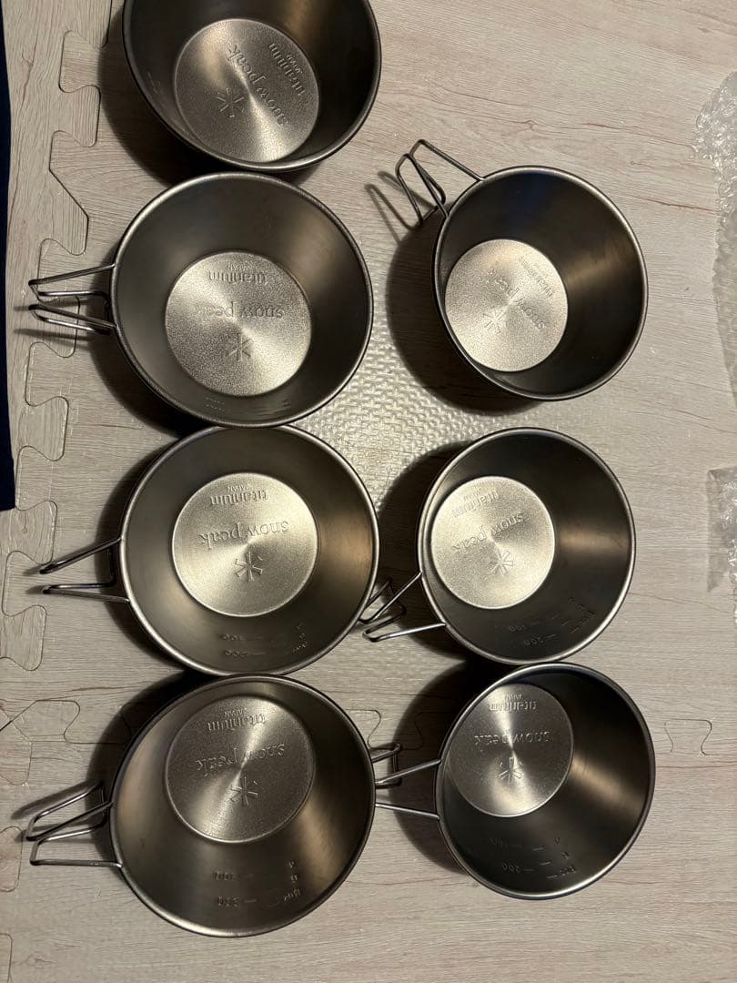  peak チタン シェラカップ 7個セット