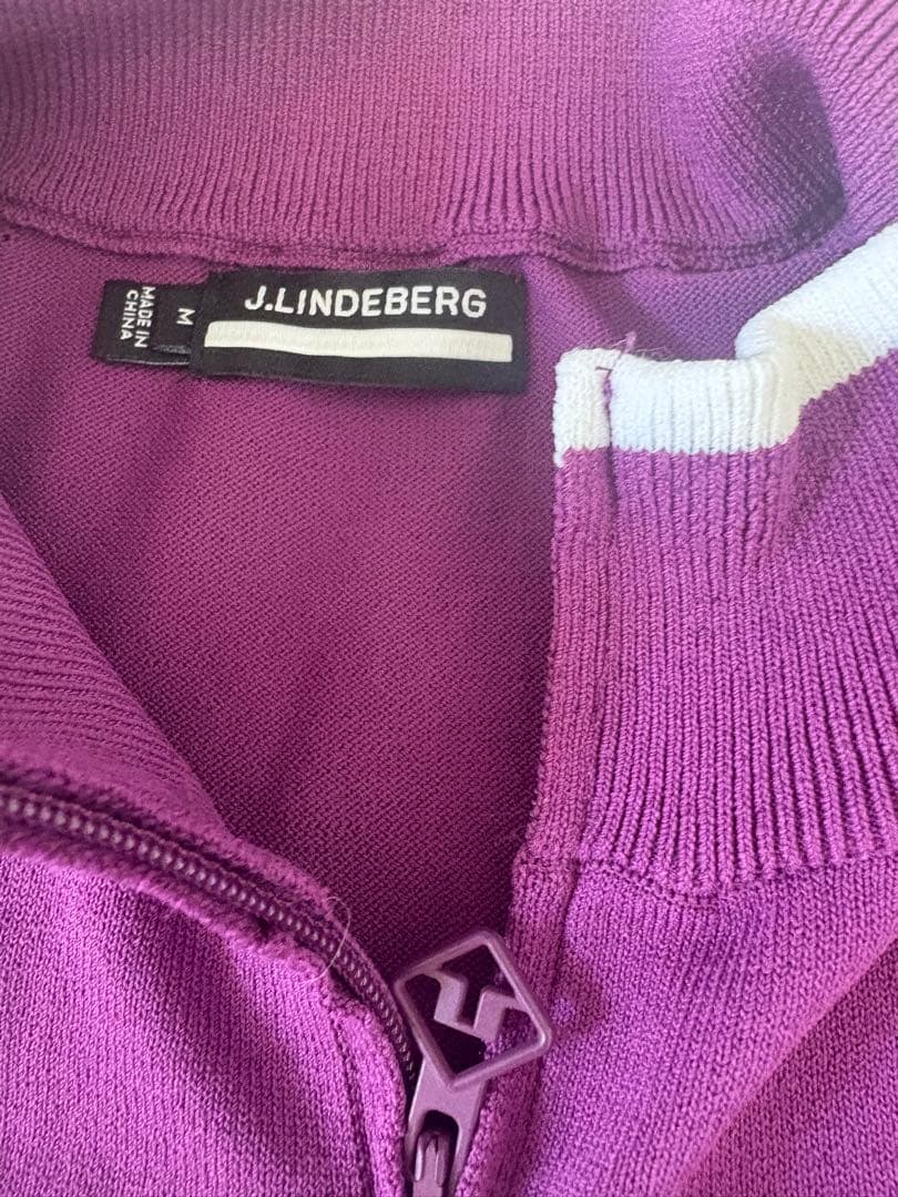 J.LINDEBERG パープル カーディガン Mサイズ