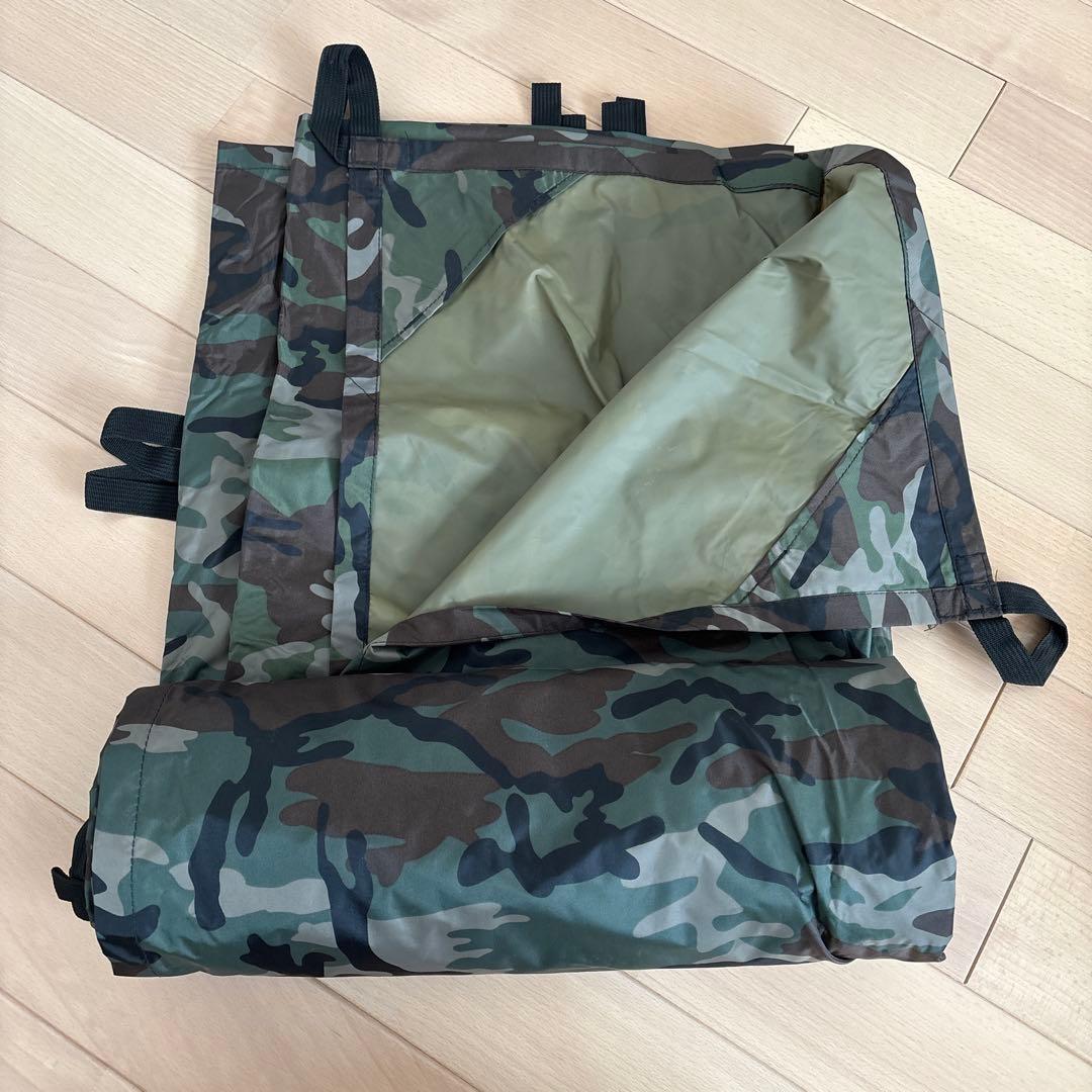 【美品】アクアクエスト/ディフェンダーL（森林迷彩）Lサイズ（3×4m）タープ