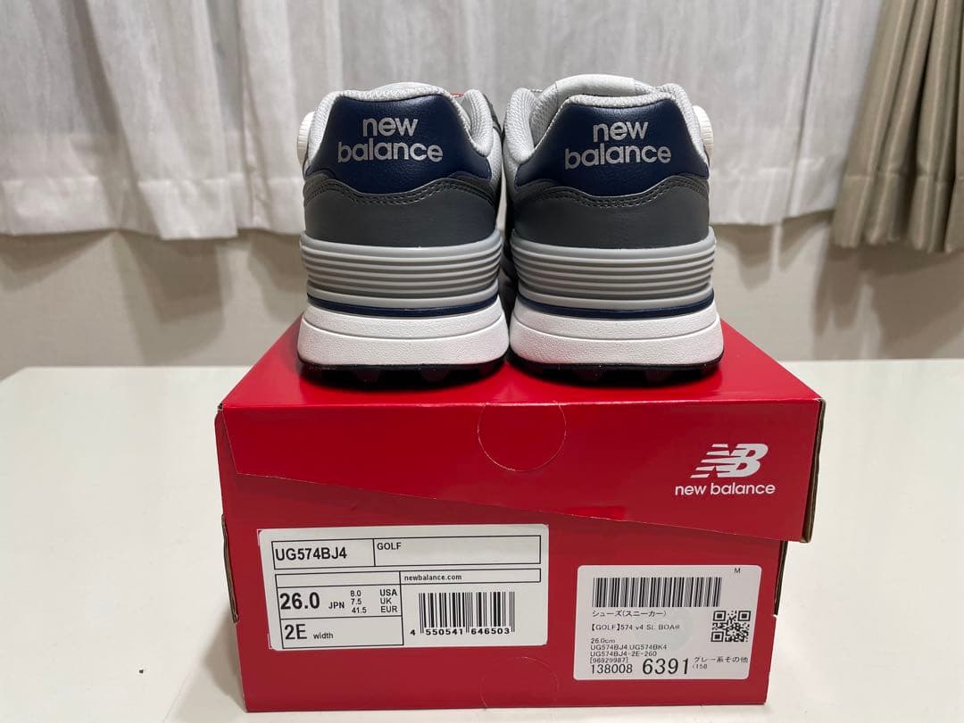 【新品】ニューバランスゴルフシューズ 574v4SL BOAグレー/ネイビー