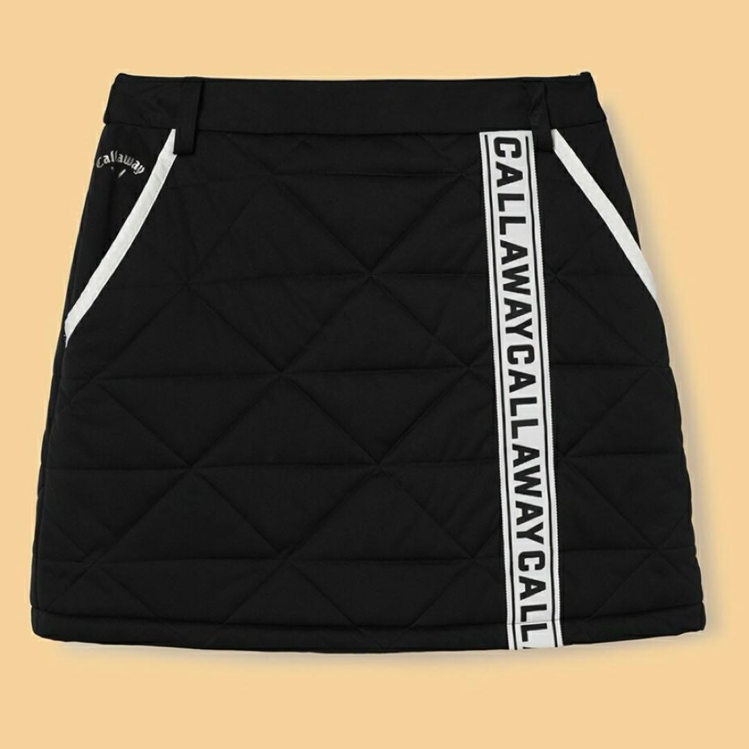 【L★新品未使用】Callaway レディース ゴルフスカート 黒 中綿 防風