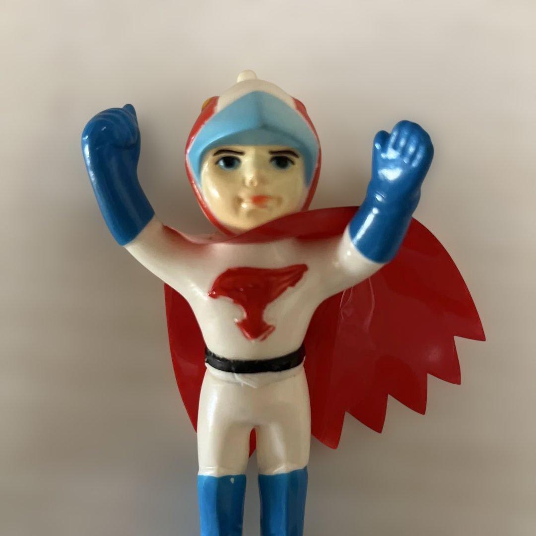 ⚠️レア　ガッチャマン ミニサイズシリーズ 大鷲の健 ソフビ 当時物　亀マーク