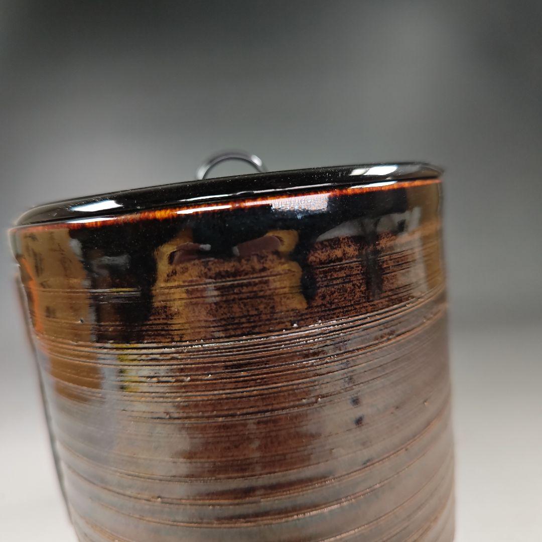 イ606 水指『桶谷定一作』『高取手　水指　共箱』茶道具