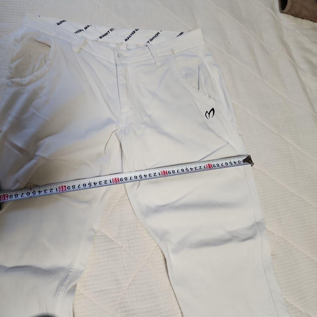 マスターバニー裏地は起毛　MBEロゴ付きホワイト暖パン