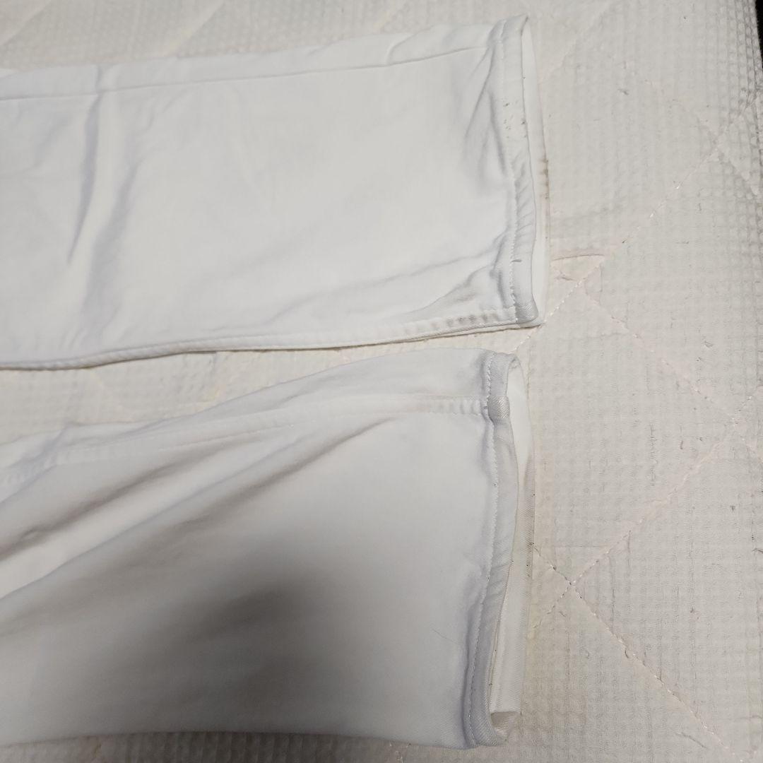 マスターバニー裏地は起毛　MBEロゴ付きホワイト暖パン