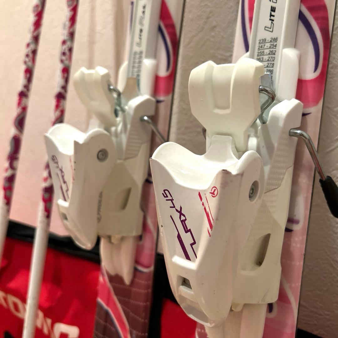 ジュニアスキー板＆ストック＆ケースセット❤︎HART ❤︎ 127