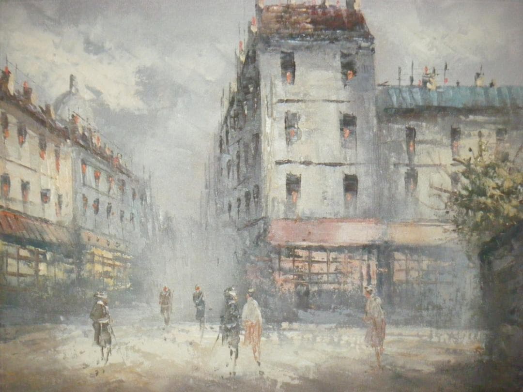 絵画　作者不詳　サイン有　油彩6号　風景画　J193