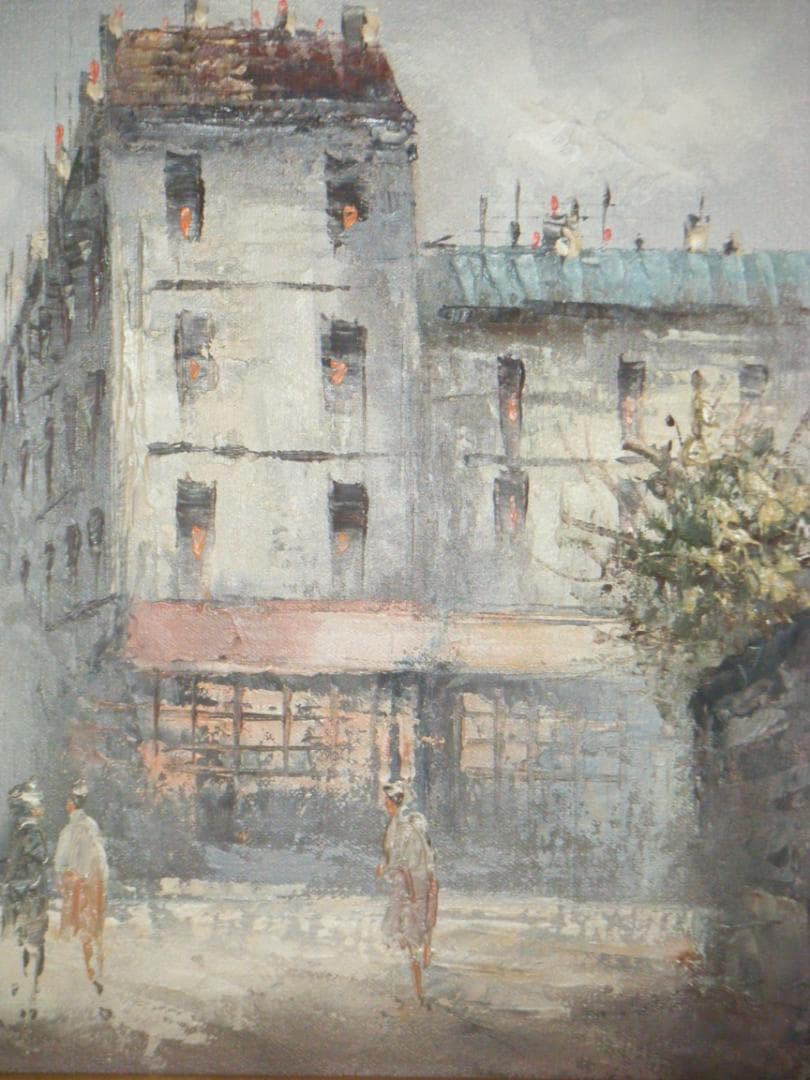 絵画　作者不詳　サイン有　油彩6号　風景画　J193