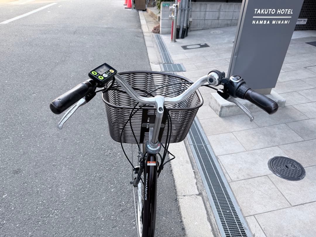 大阪府　ヤマハ　電動アシスト自転車 ブラウン 前バスケット付き