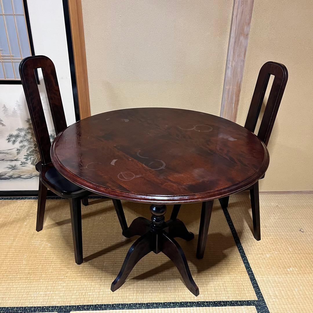 神居民芸　ダイニングテーブルセット　コンパクト　二人掛け