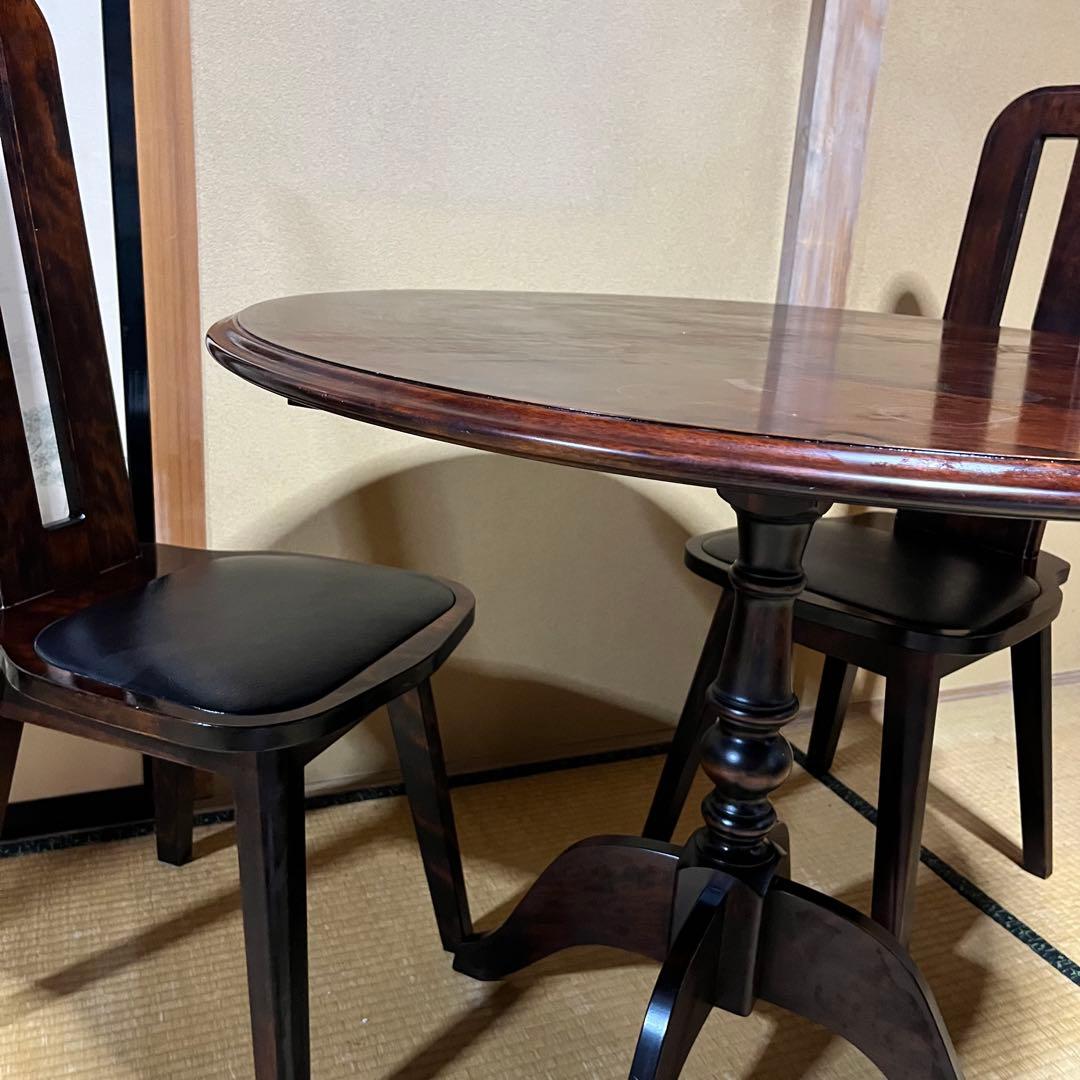 神居民芸　ダイニングテーブルセット　コンパクト　二人掛け