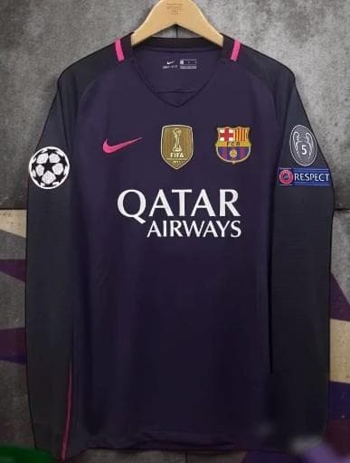 2016/17 バルセロナ アウェイ 長袖 ユニフオーム #3 ジェラール·ピケ