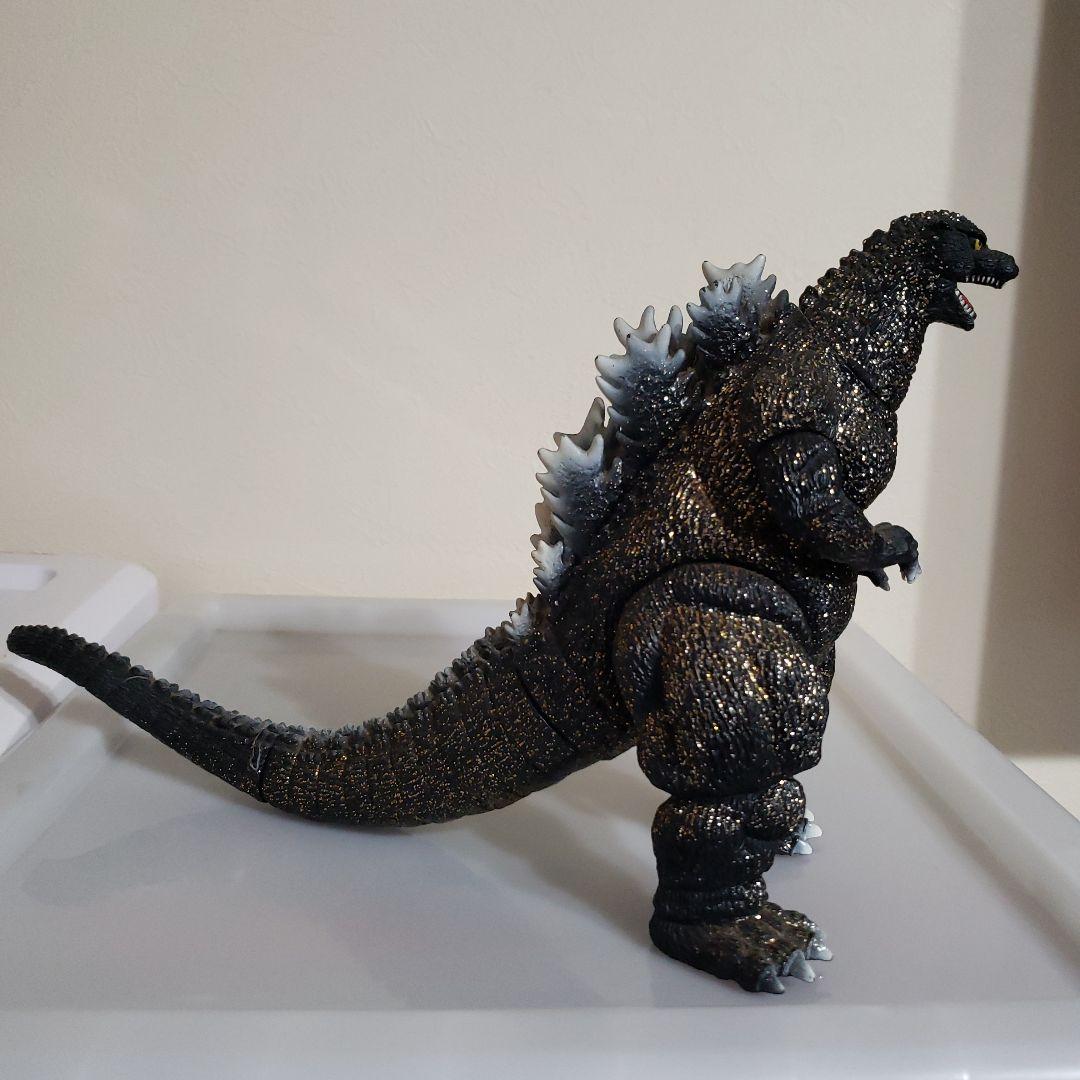 バンダイ　ソフビ　世紀末覇王ゴジラ 黒と金のラメ 約30cm