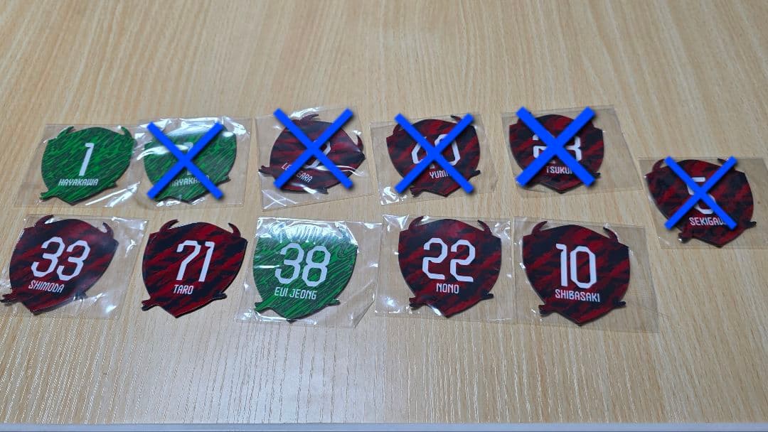 鹿島アントラーズ　ミニマグネットシート11点