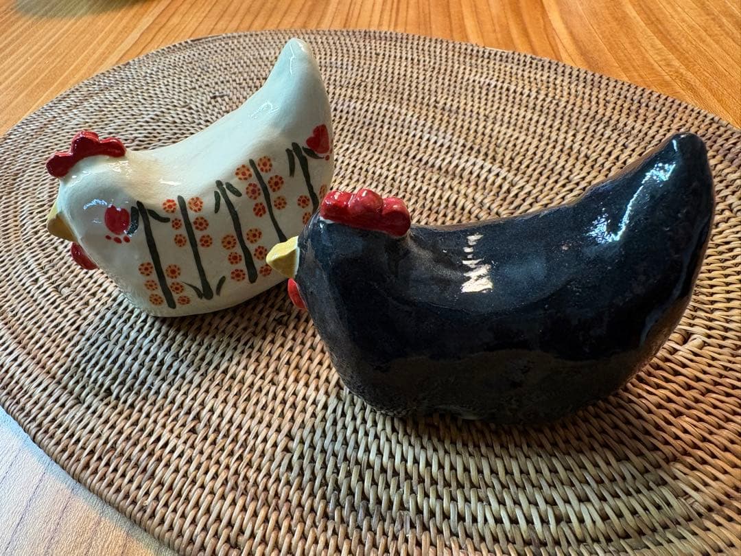 【新品】　つちつち舎　にわとり　鳥　置物　手びねり　陶芸　京焼