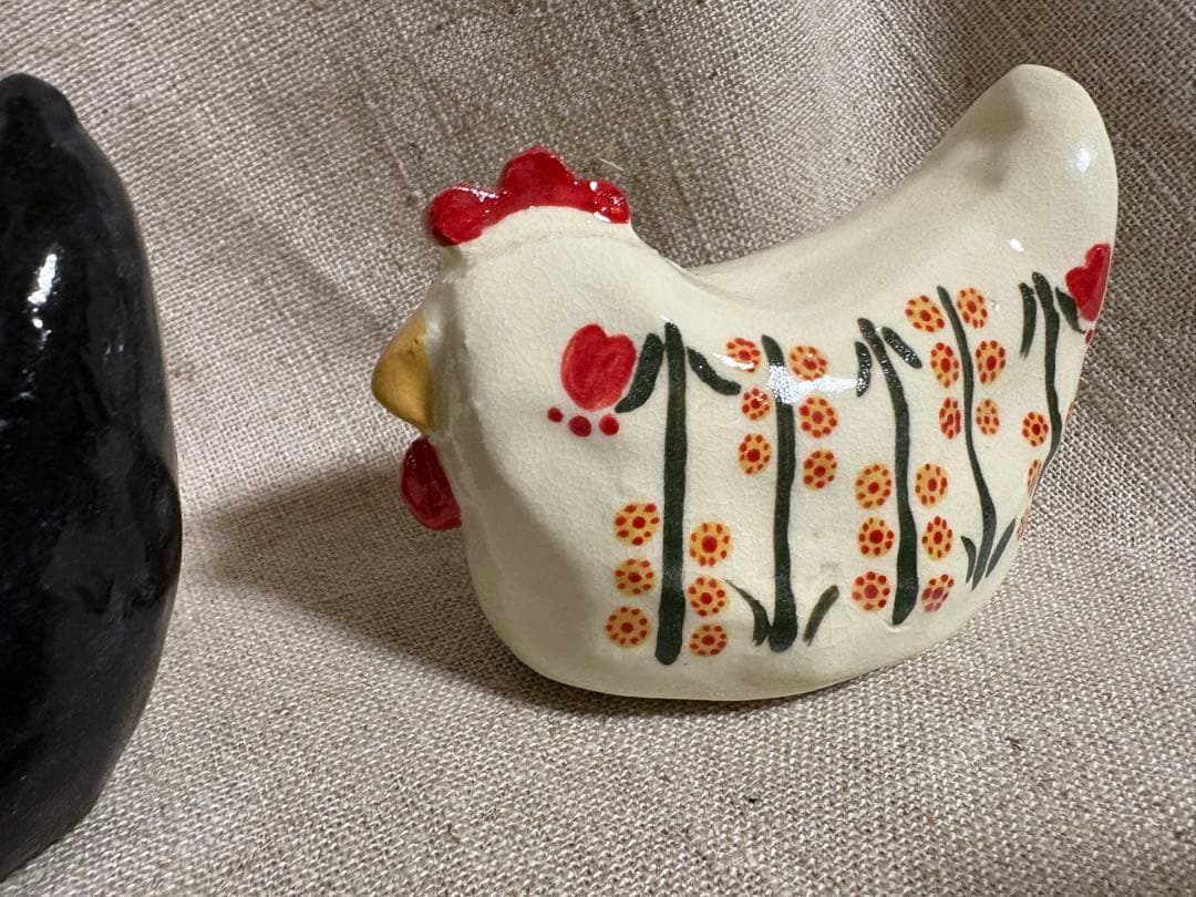 【新品】　つちつち舎　にわとり　鳥　置物　手びねり　陶芸　京焼