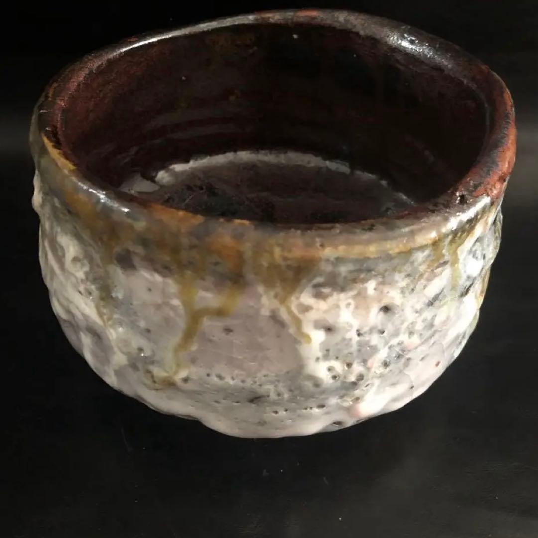 究極の美◾️蔵から凄い釉薬の大きな抹茶茶碗が出て来ました。茶道具、花道具