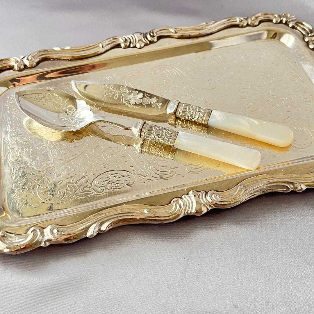 【白蝶貝】プレザーブスプーン / バターナイフ マザーオブパール