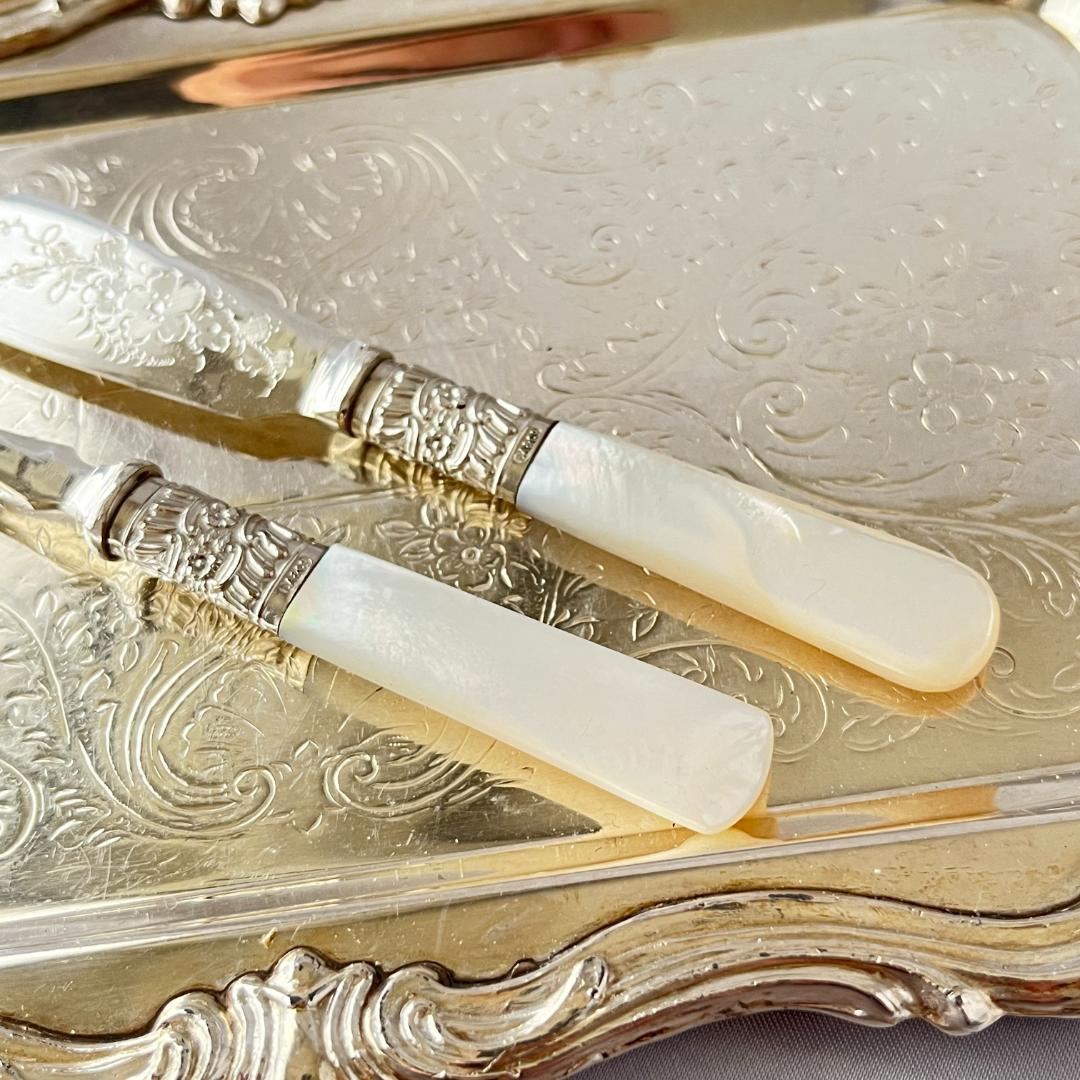 【白蝶貝】プレザーブスプーン / バターナイフ マザーオブパール